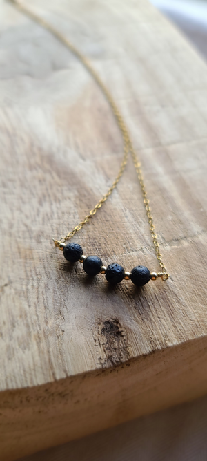 Pele's Small Black Lava Necklace