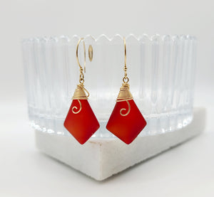 Kaimana Earrings • Cherry Red