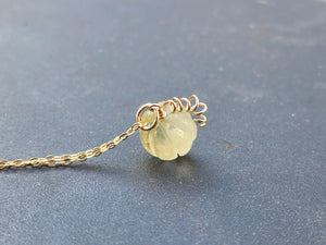 Gemstone Lemon Quartz Pumpkin Necklace