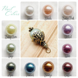 Personalized Pearl Acorn Necklace