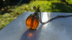 Lampwork Pumpkin Necklace