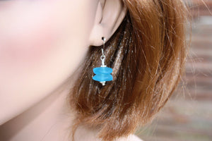 Pihi Earrings • Aqua Blue