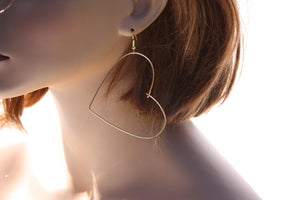 Medium Wire Heart Earrings
