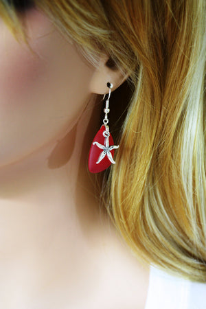 Poulila Earrings • Fire Red