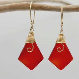 Kaimana Earrings • Cherry Red