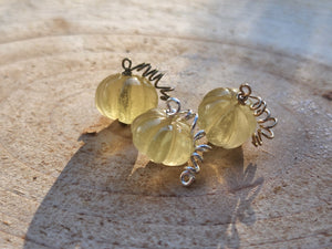 Gemstone Lemon Quartz Pumpkin Necklace