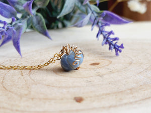 Blue Boulder Opal Pumpkin Necklace