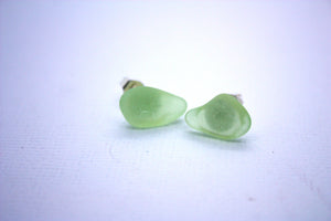 Nulu Earrings • Green Genuine Sea Glass