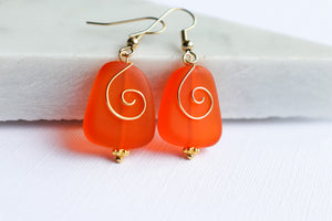Ihilani Earrings • Ember Orange