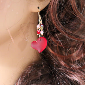 Heart Drop Dangle Earrings