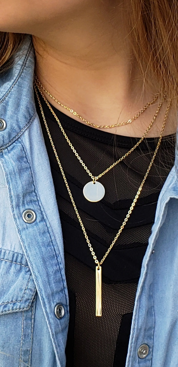 Layering Necklace Set of 3 • Gold