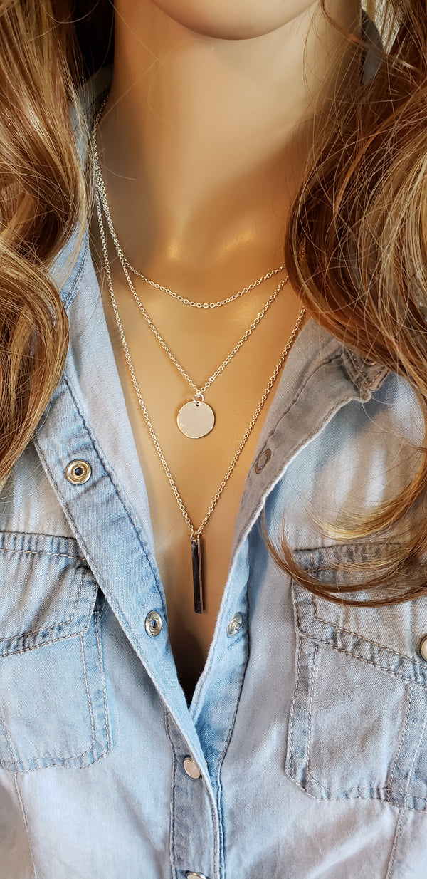 Layering Necklace Set of 3 • Gold