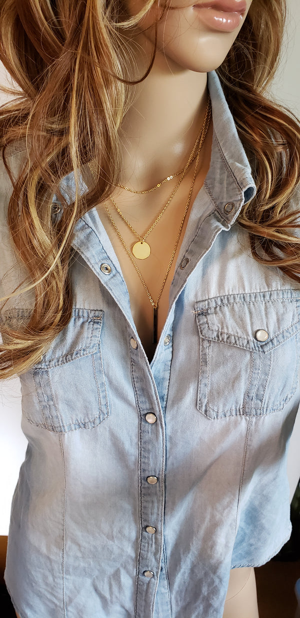 Layering Necklace Set of 3 • Gold