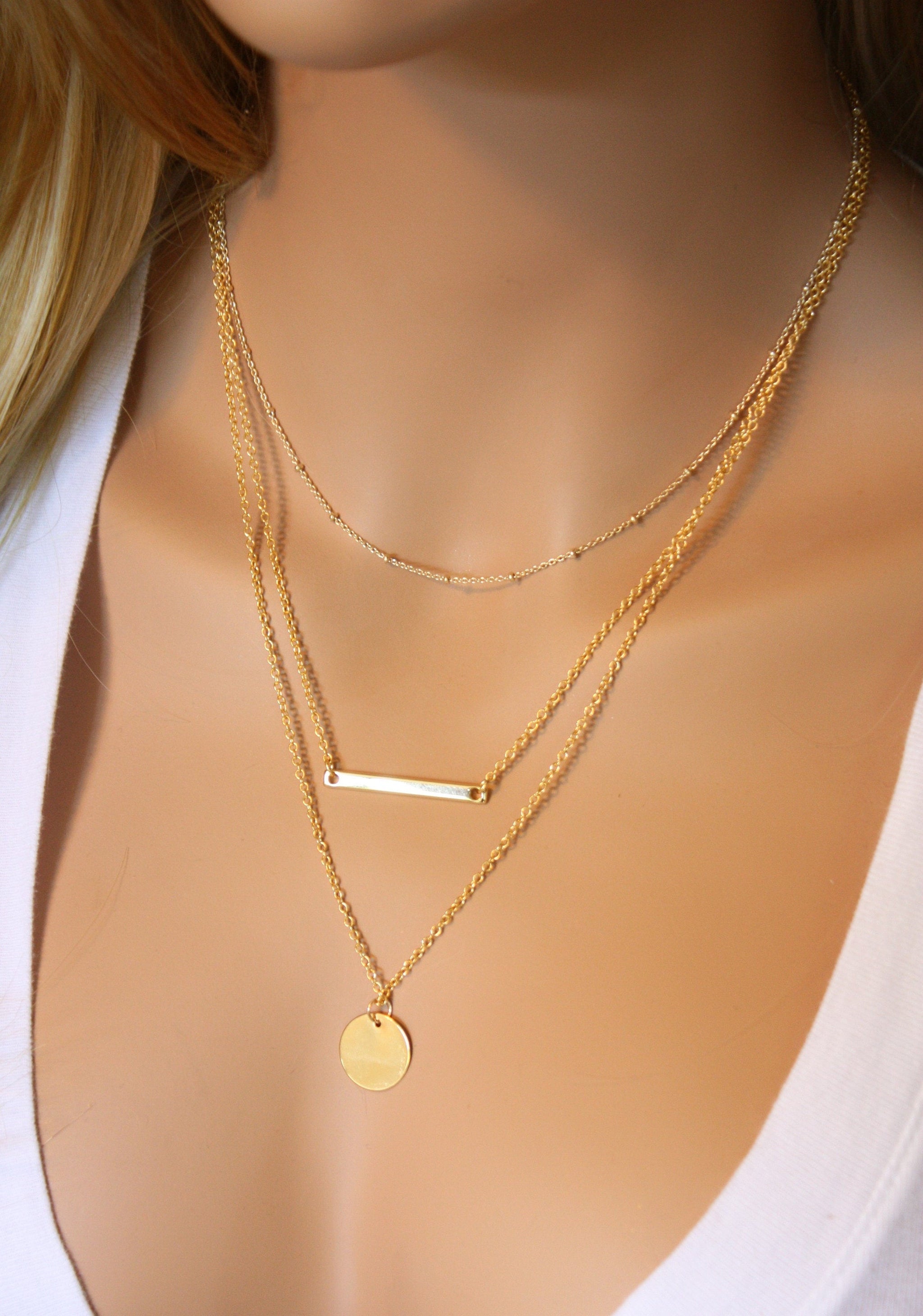 Multilayer Stainless Steel Gold Plated Necklace 4 Tier Pendants Short and  Long Chain Necklace Women Accessories (silver/gold/rose gold) - China  Stainless Steel Jewelry and Necklace price | Made-in-China.com