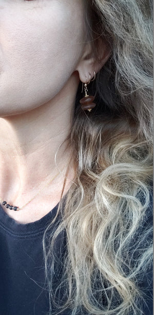 Pihi Earrings • Amber
