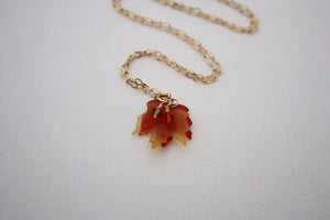Maple Leaf Necklace • Gold