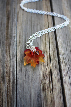 Maple Leaf Necklace • Silver