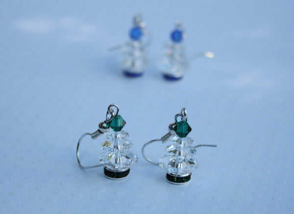 Crystal Christmas Tree Earrings
