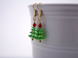 Tall Christmas Tree Earrings