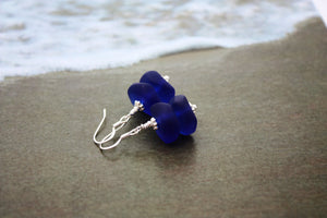 Pihi Earrings • Cobalt Blue